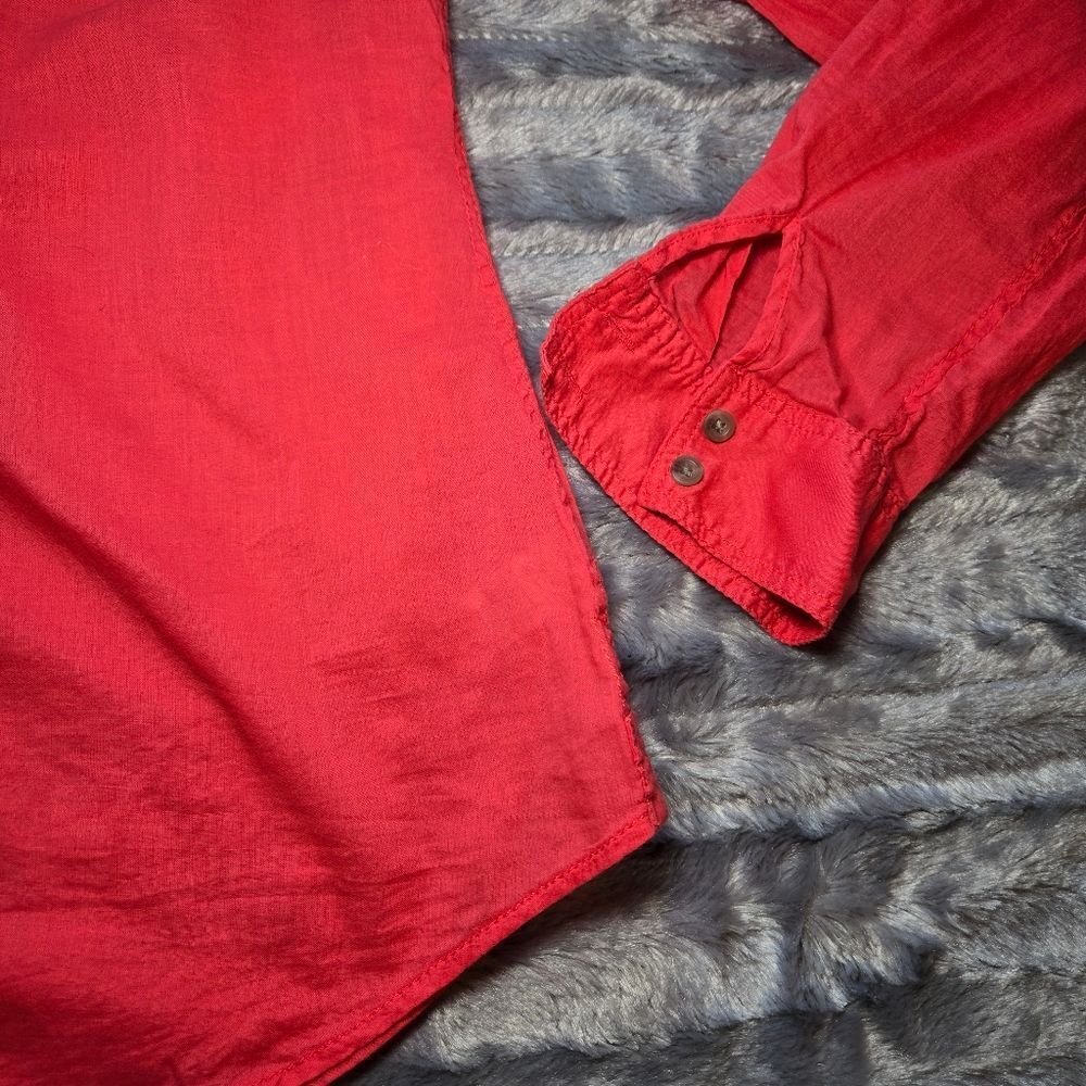 Express Cotton Button Down - Coral - Picture 4 of 7